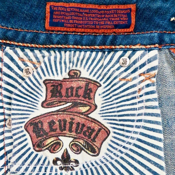 NEW! Rock Revival Gwen Easy Bootcut Denim Jeans Distressed Blue SZ 27 - Picture 12 of 13